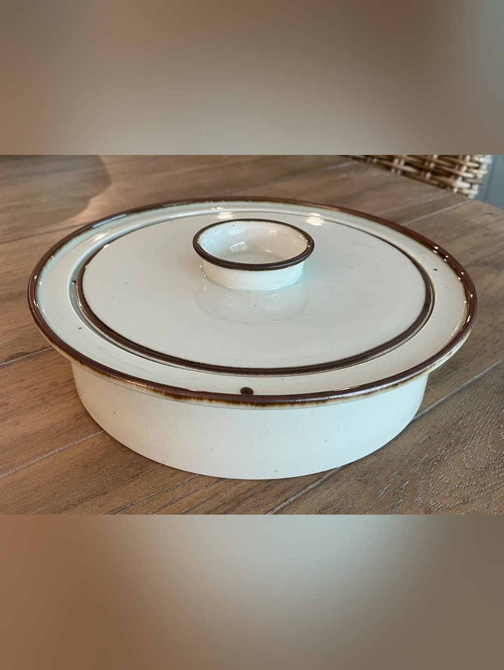 Dansk "Brown Mist" Niels Refsgaard 2 Qt. Round Covered Casserole MCM Vintage 70s